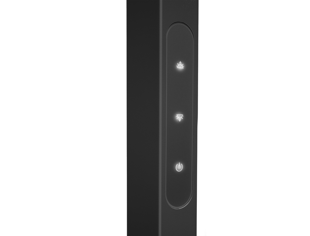 LAMPADAIRE UNILUX VERSUS 196CM LED AVEC SOCLE COLORIS  NOIR