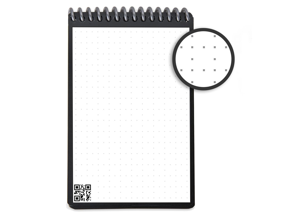 BLOC-NOTES CONNECTE BIC MINI ROCKETBOOK CORE REUTILISABLE  A6 48P AVEC STYLO ET          SERVIETTE MICROFIBRE COLORIS