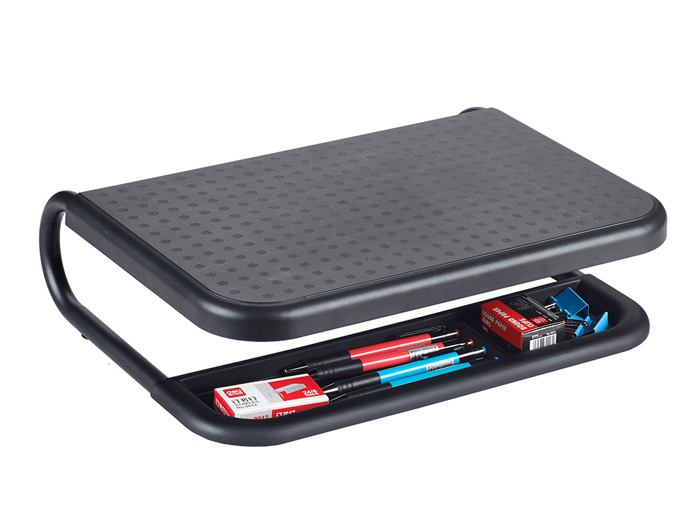 SUPPORT Q-CONNECT POUR ORDINATEUR PORTABLE ET        MONITEUR PC AVEC PLATEAU      D'ORGANISATION 380X295X110MM
