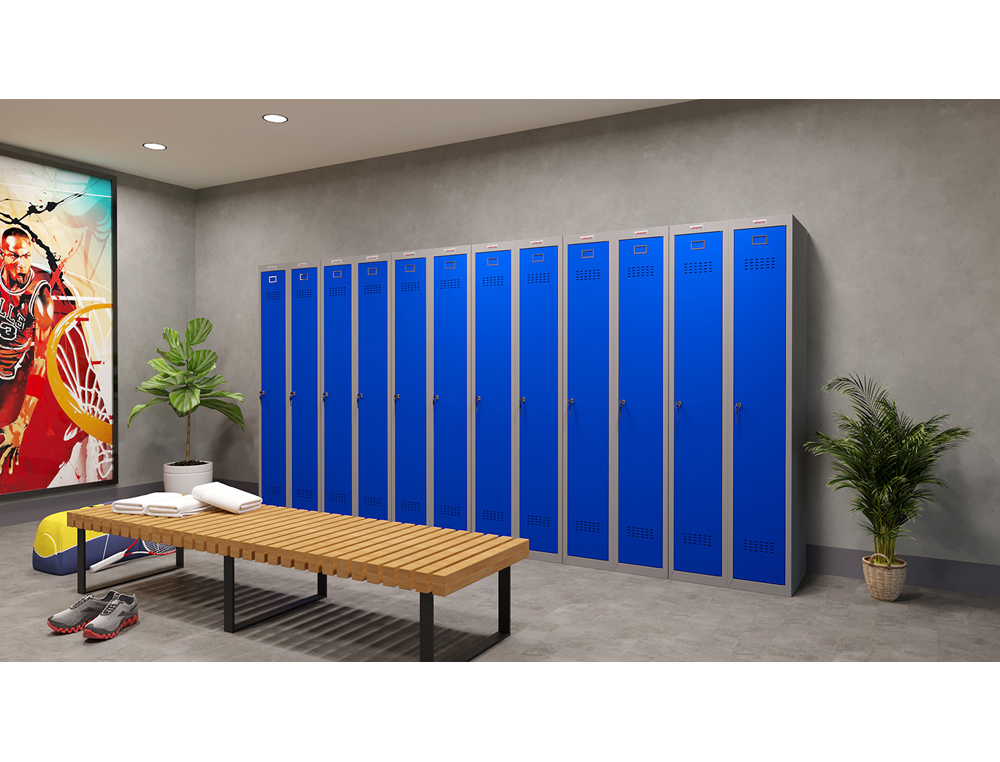 CASIER PERSONNEL PHOENIX SERIE PL PL1130GBK SERRURE A CLE COLORIS BLEU