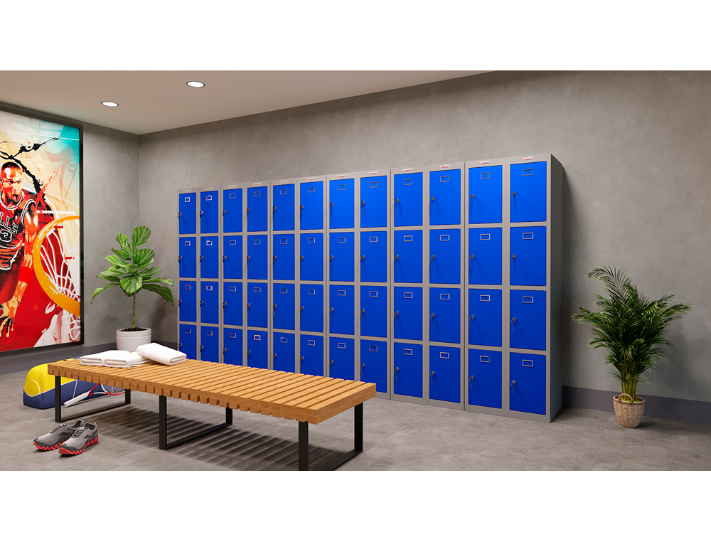 CASIER PERSONNEL PHOENIX SERIE PL PL1430GBK SERRURE A  CLE COLORIS BLEU