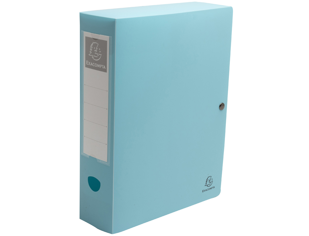 BOITE CLASSEMENT EXACOMPTA SKANDI A4 PP RECYCLE          FERMETURE PRESSION DOS 80MM   COLORIS ASSORTIS