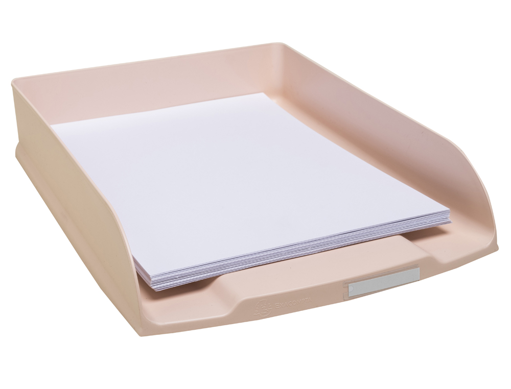 CORBEILLE COURRIER EXACOMPTA COMBO STYLI SKANDI A4+ SUPERPOSABLE VERTICALE/ESCALIER COLORIS NUDE
