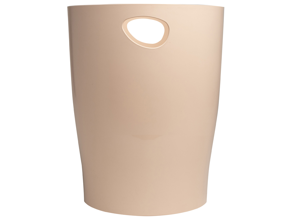 CORBEILLE A PAPIER EXACOMPTA ECOBIN SKANDI CAPACITE 15L COLORIS NUDE