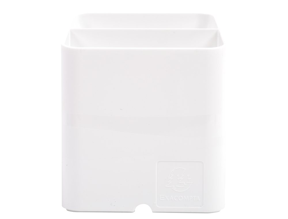 POT A CRAYONS EXACOMPTA PEN-CUBE MAGNETIQUE 2         COMPARTIMENTS COLORIS BLANC