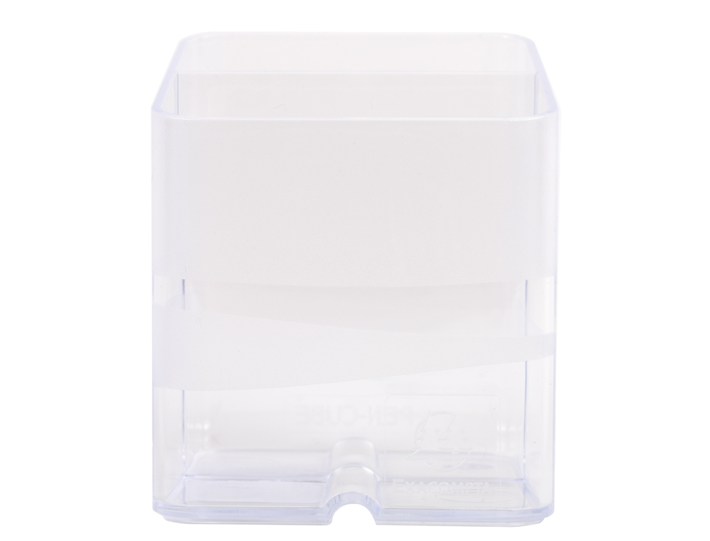POT A CRAYONS EXACOMPTA PEN-CUBE OFFICE CRISTAL 2     COMPARTIMENTS COLORIS         TRANSPARENT