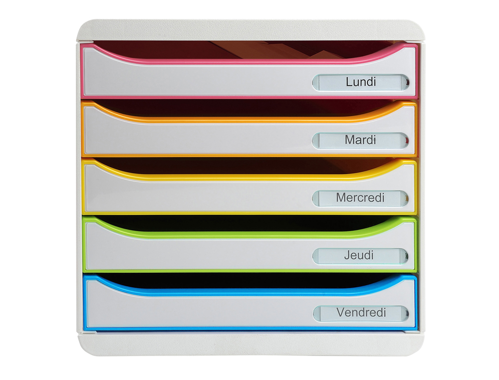 MODULE CLASSEMENT EXACOMPTA BIG BOX PLUS 5 TIROIRS        COLORIS ARLEQUIN