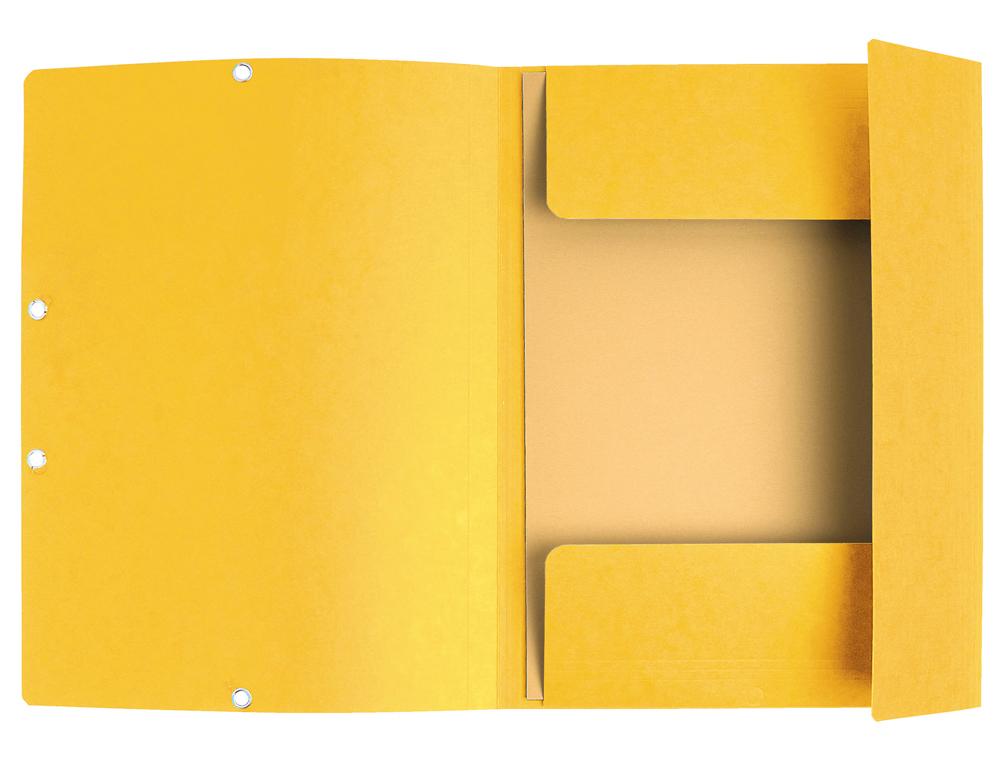 CHEMISE EXACOMPTA 3 RABATS CARTE LUSTREE 355GR A4        FERMETURE ELASTIQUE ETIQUETTE COLORIS JAUNE LOT 10 UNITES