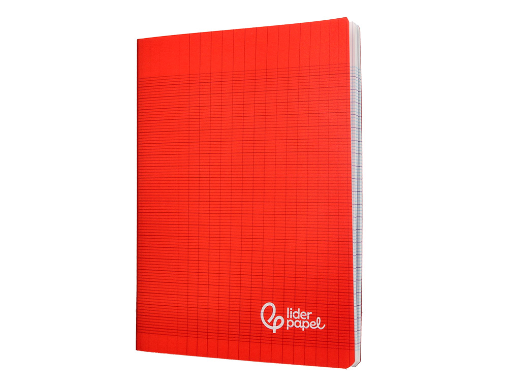 CAHIER PIQURE LIDERPAPEL COUVERTURE PP 170X220MM 96P SEYES COLORIS ROUGE