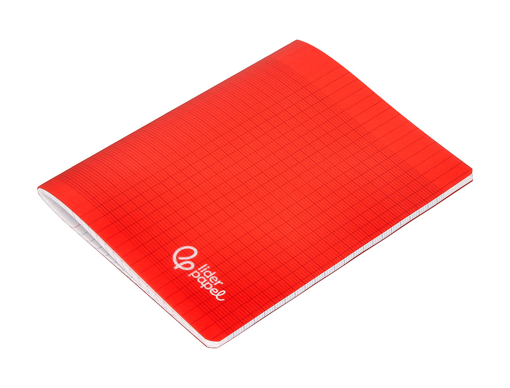 CAHIER PIQURE LIDERPAPEL COUVERTURE PP 170X220MM 96P SEYES COLORIS ROUGE