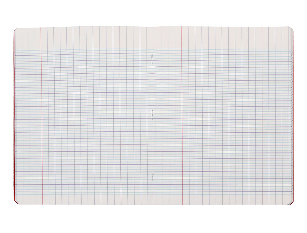 CAHIER PIQURE LIDERPAPEL COUVERTURE PP 170X220MM 96P SEYES COLORIS ROUGE