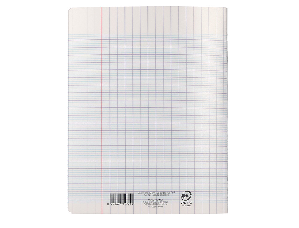 CAHIER PIQURE LIDERPAPEL COUVERTURE PP 170X220MM 96P   SEYES INCOLORE