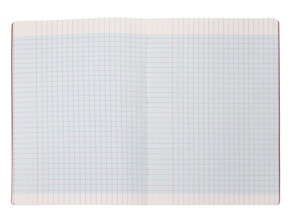 CAHIER PIQURE LIDERPAPEL COUVERTURE PP 210X297MM 96P   SEYES COLORIS ROUGE