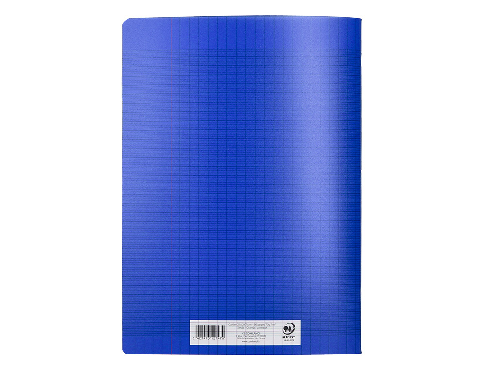 CAHIER PIQURE LIDERPAPEL COUVERTURE PP 240X320MM 96P   SEYES COLORIS BLEU