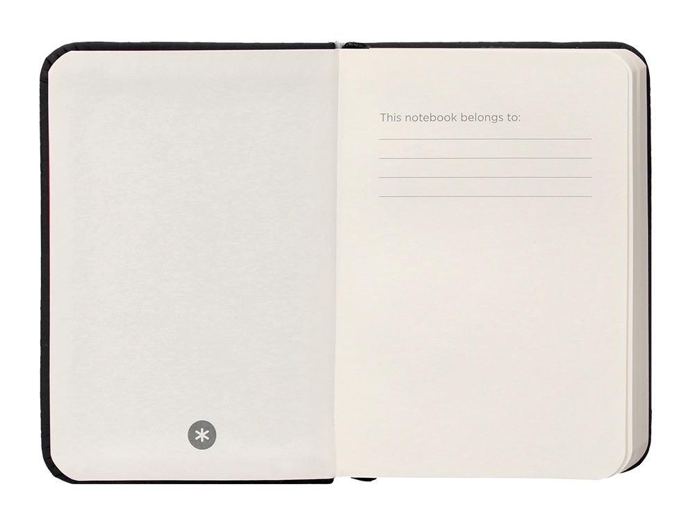 CARNET FERMETURE ELASTIQUE ANTARTIK NOTES COUVERTURE RIGIDE A7 PAPIER UNI IVOIRE 80 FEUILLES 80GR FSC COLORIS NOIR