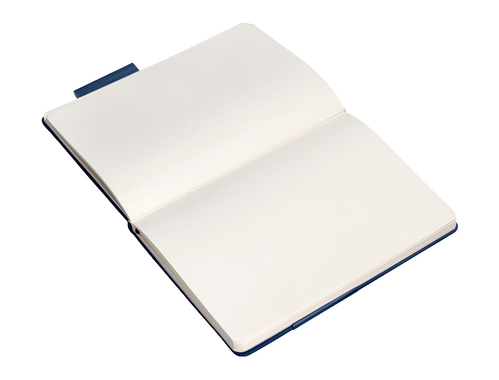 CARNET FERMETURE ELASTIQUE ANTARTIK NOTES COUVERTURE RIGIDE A5 PAPIER UNI IVOIRE 100 FEUILLES 80GR FSC BLEU MARINE