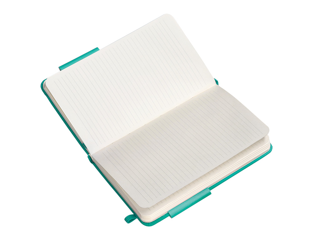 CARNET FERMETURE ELASTIQUE ANTARTIK NOTES COUVERTURE     RIGIDE A6 LIGNE 100 FEUILLES  80GR FSC COLORIS VERT MENTHE