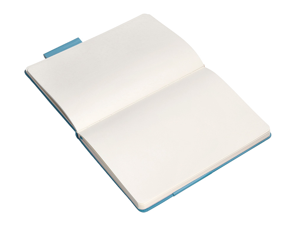 CARNET FERMETURE ELASTIQUE ANTARTIK NOTES COUVERTURE RIGIDE A4 PAPIER UNI IVOIRE 100 FEUILLES 80GR FSC BLEU CIEL