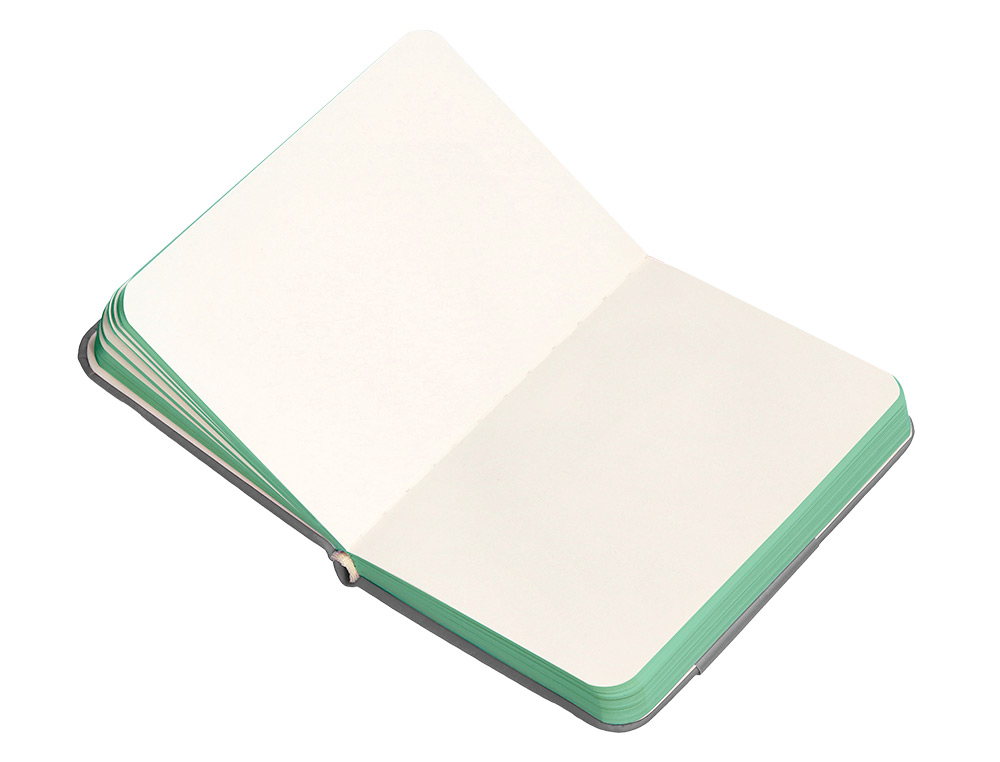 CARNET FERMETURE ELASTIQUE TURQUOISE ANTARTIK NOTES COUVERTURE RIGIDE A7 PAPIER UNI IVOIRE 80 FEUILLES 80GR FSC GRIS
