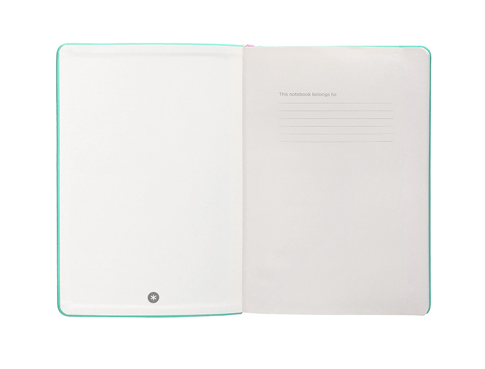 CARNET FERMETURE ELASTIQUE ROSE ANTARTIK NOTES COUVERTURERIGIDE A4 LIGNE 100 FEUILLES 80GR FSC COLORIS TURQUOISE