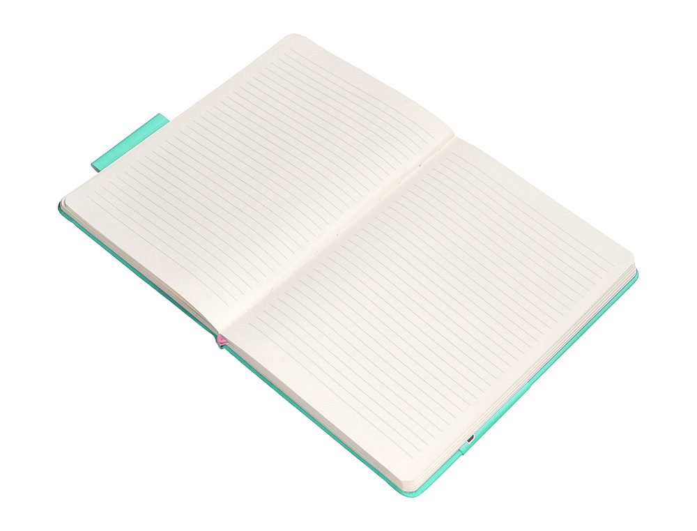CARNET FERMETURE ELASTIQUE ROSE ANTARTIK NOTES COUVERTURERIGIDE A4 LIGNE 100 FEUILLES 80GR FSC COLORIS TURQUOISE