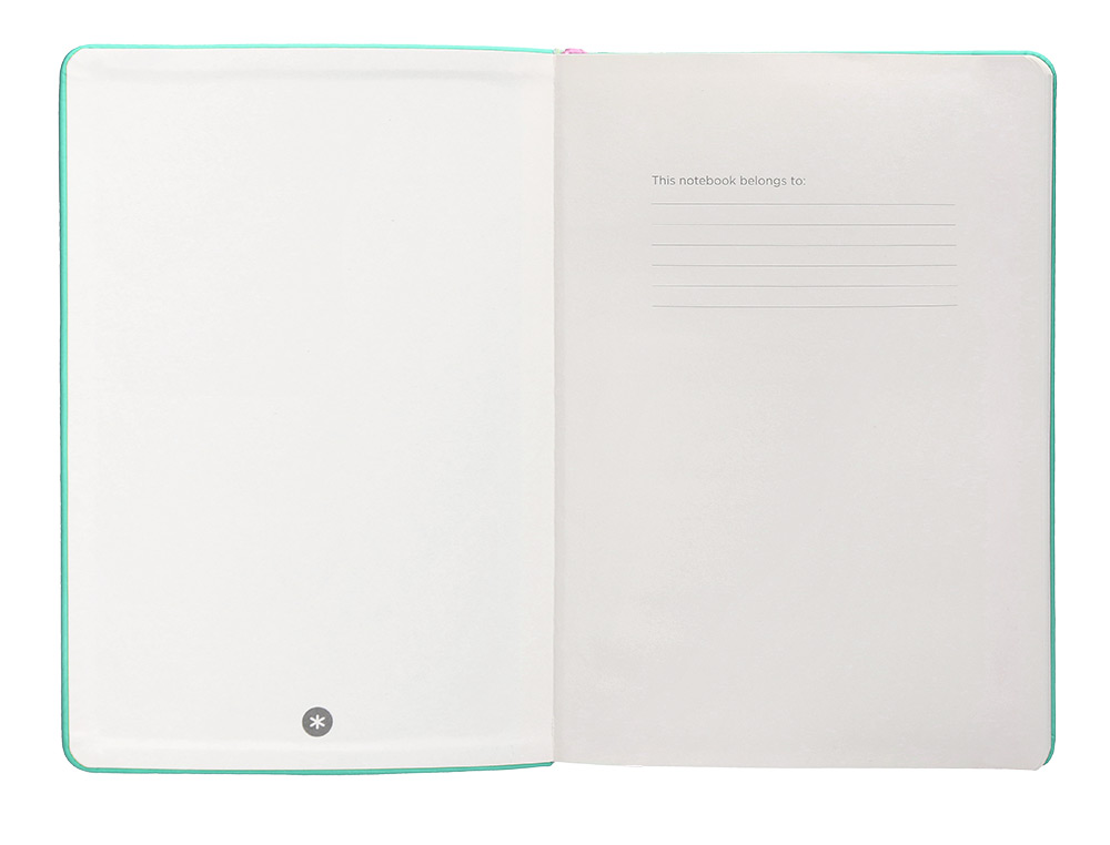 CARNET FERMETURE ELASTIQUE ROSE ANTARTIK NOTES COUVERTURERIGIDE A5 LIGNE 100 FEUILLES  80GR FSC COLORIS TURQUOISE