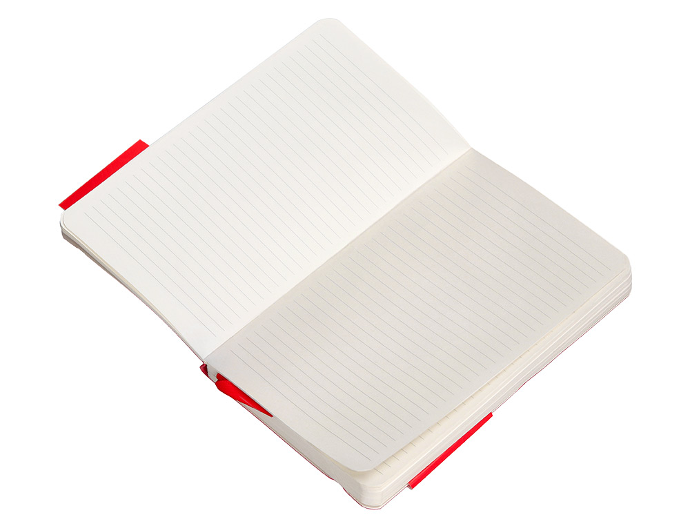 CARNET FERMETURE ELASTIQUE ANTARTIK NOTES COUVERTURE     SOUPLE A6 LIGNE 100 FEUILLES  80GR FSC COLORIS ROUGE