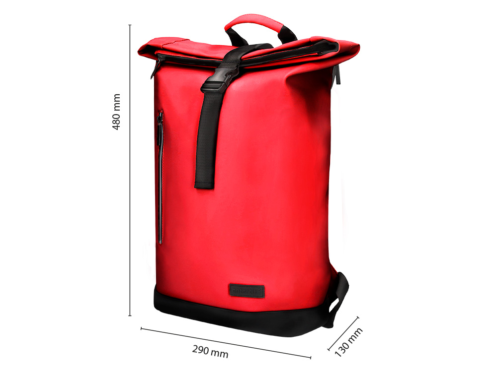 SAC A DOS ANTARTIK ROLL UP WATERPROOF 480X130X280MM      COLORIS ROUGE GRENAT