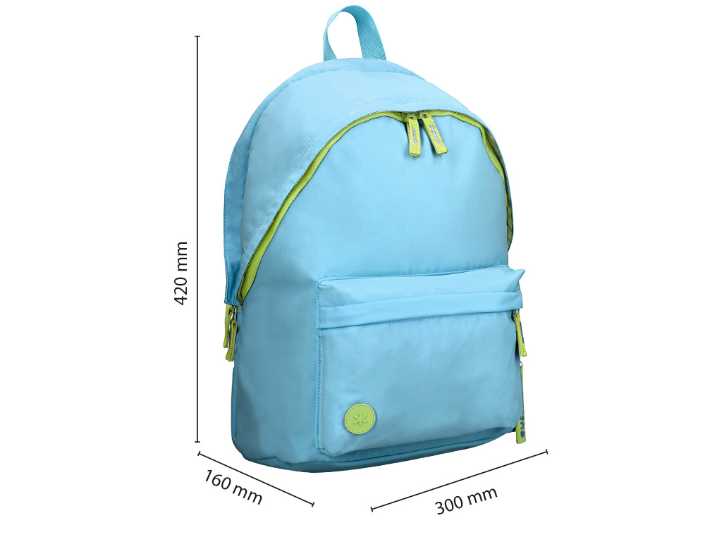 SAC A DOS ANTARTIK 1 COMPARTIMENT MODELE BASIC     PACK 420X160X300MM COLORIS    TURQUOISE