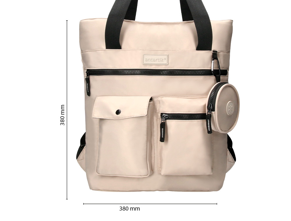 SAC MULTIFONCTION ANTARTIK MODELE BOLSO FLIP BAG         400X120X390MM COLORIS BEIGE   CLAIR
