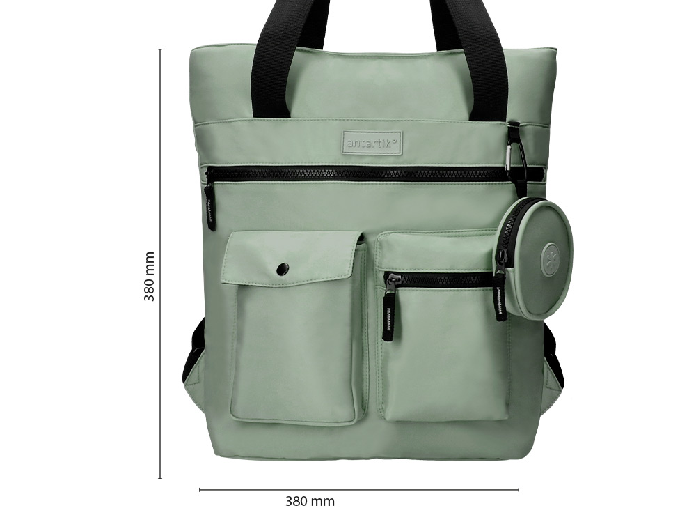 SAC MULTIFONCTION ANTARTIK MODELE BOLSO FLIP BAG         400X120X390MM COLORIS VERT DE GRIS