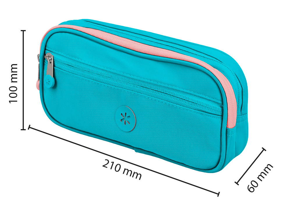 FOURRE-TOUT ANTARTIK RECTANGULAIRE 2 COMPARTIMENTS MODELE FUSION FLEX 100X60X220MM COLORIS BLEU
