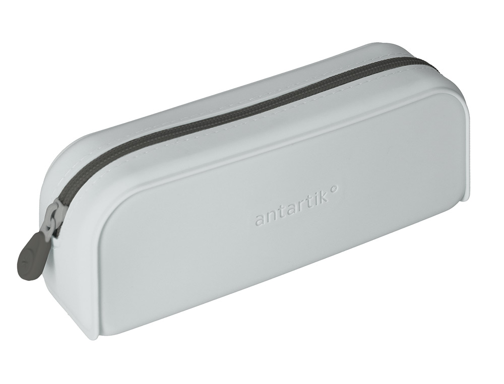 FOURRE-TOUT ANTARTIK RECTANGULAIRE 1 COMPARTIMENT  EN SILICONE MODELE PRISMA     185X50X75MM COLORIS GRIS