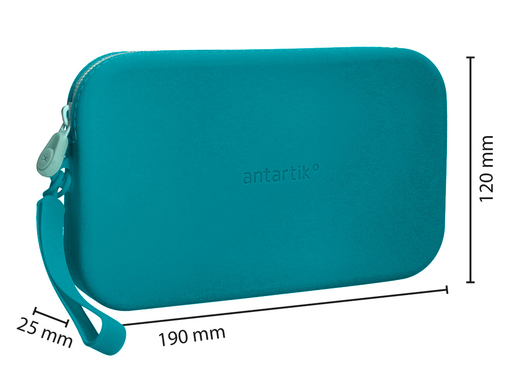 FOURRE-TOUT ANTARTIK PLAT EN SILICONE MODELE TROPICAL DIVE 190X120X25MM COLORIS          TURQUOISE