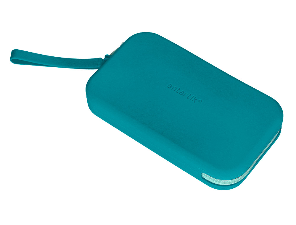 FOURRE-TOUT ANTARTIK PLAT EN SILICONE MODELE TROPICAL DIVE 190X120X25MM COLORIS          TURQUOISE
