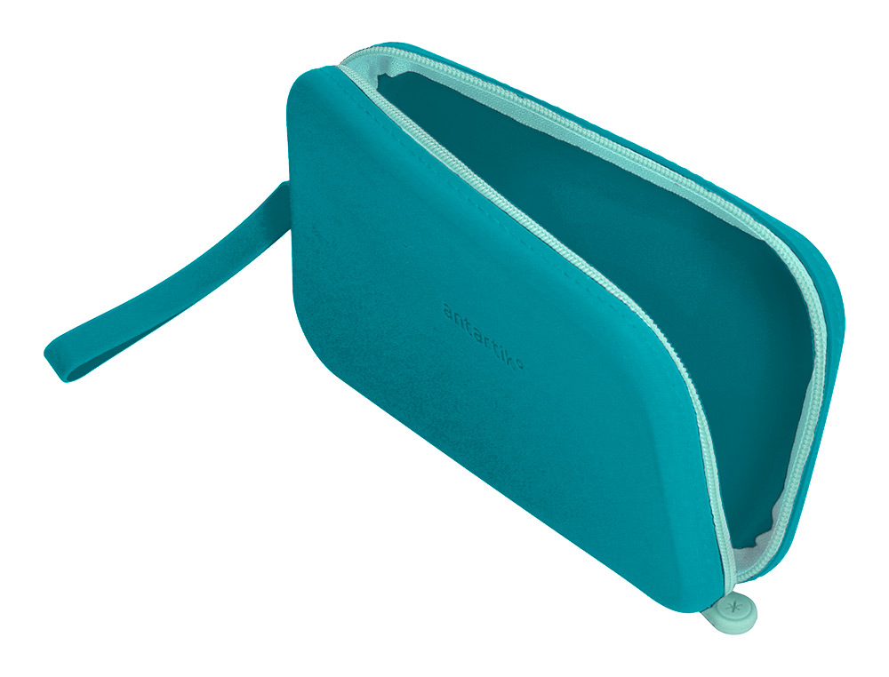 FOURRE-TOUT ANTARTIK PLAT EN SILICONE MODELE TROPICAL DIVE 190X120X25MM COLORIS          TURQUOISE