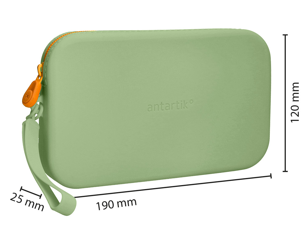 FOURRE-TOUT ANTARTIK PLAT EN SILICONE MODELE TROPICAL DIVE 190X120X25MM COLORIS VERT     AMANDE