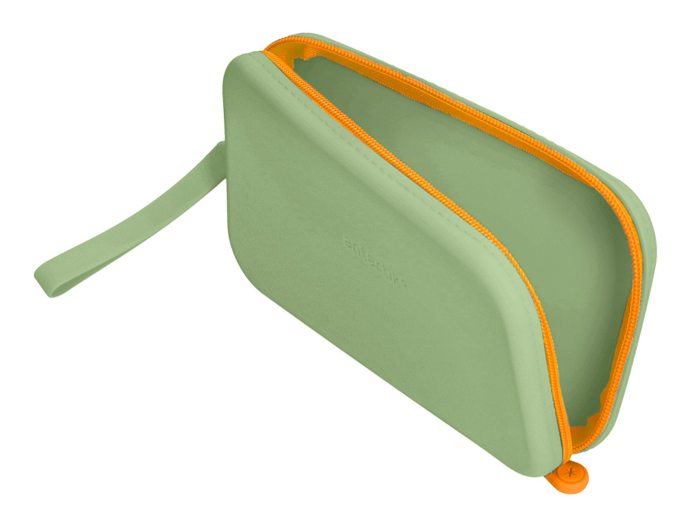 FOURRE-TOUT ANTARTIK PLAT EN SILICONE MODELE TROPICAL DIVE 190X120X25MM COLORIS VERT     AMANDE
