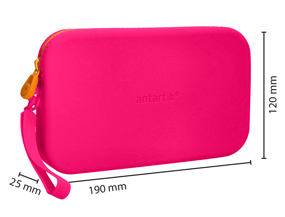 FOURRE-TOUT ANTARTIK PLAT EN SILICONE MODELE TROPICAL DIVE 190X120X25MM COLORIS FUCHSIA