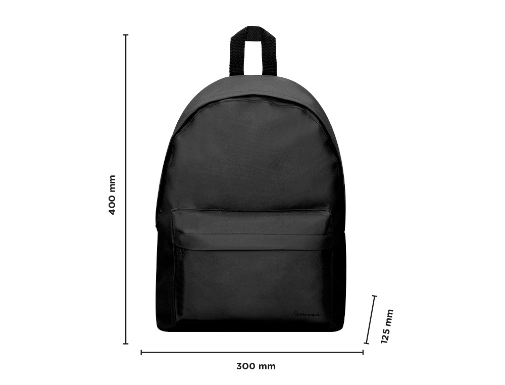 SAC A DOS LIDERPAPEL 1 COMPARTIMENT 40X12,5X30CM COLORIS NOIR