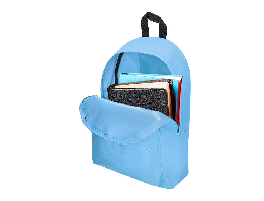 SAC A DOS LIDERPAPEL 1 COMPARTIMENT 40X12,5X30CM     COLORIS BLEU PASTEL