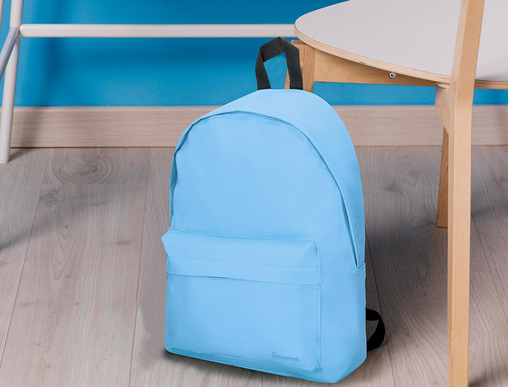 SAC A DOS LIDERPAPEL 1 COMPARTIMENT 40X12,5X30CM     COLORIS BLEU PASTEL