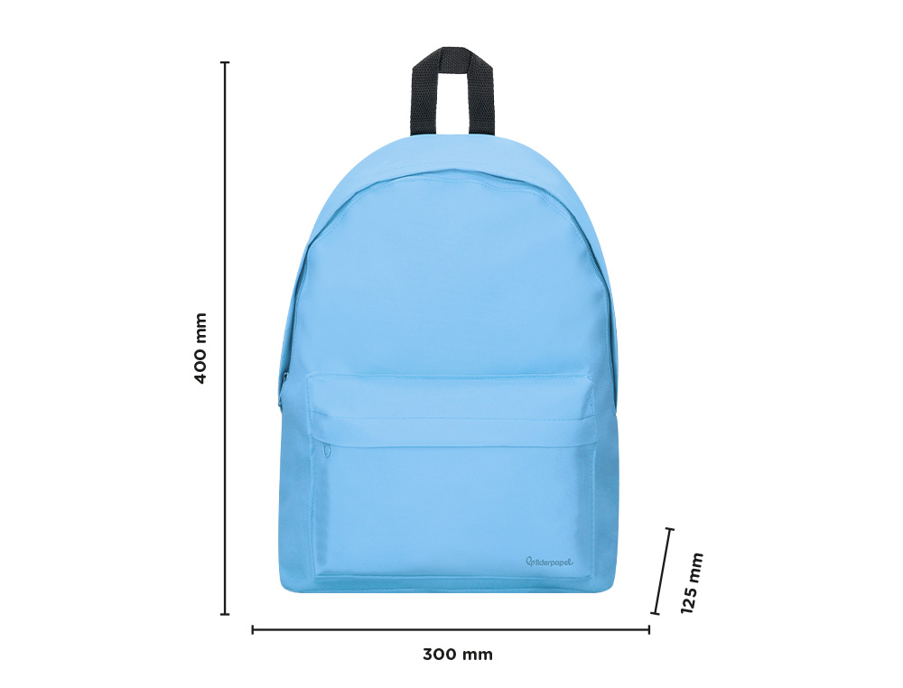 SAC A DOS LIDERPAPEL 1 COMPARTIMENT 40X12,5X30CM     COLORIS BLEU PASTEL