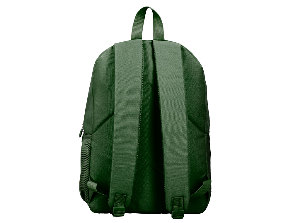 SAC A DOS LIDERPAPEL 1 COMPARTIMENT POCHE LATERALE   40X12,5X30CM COLORIS VERT     FORET