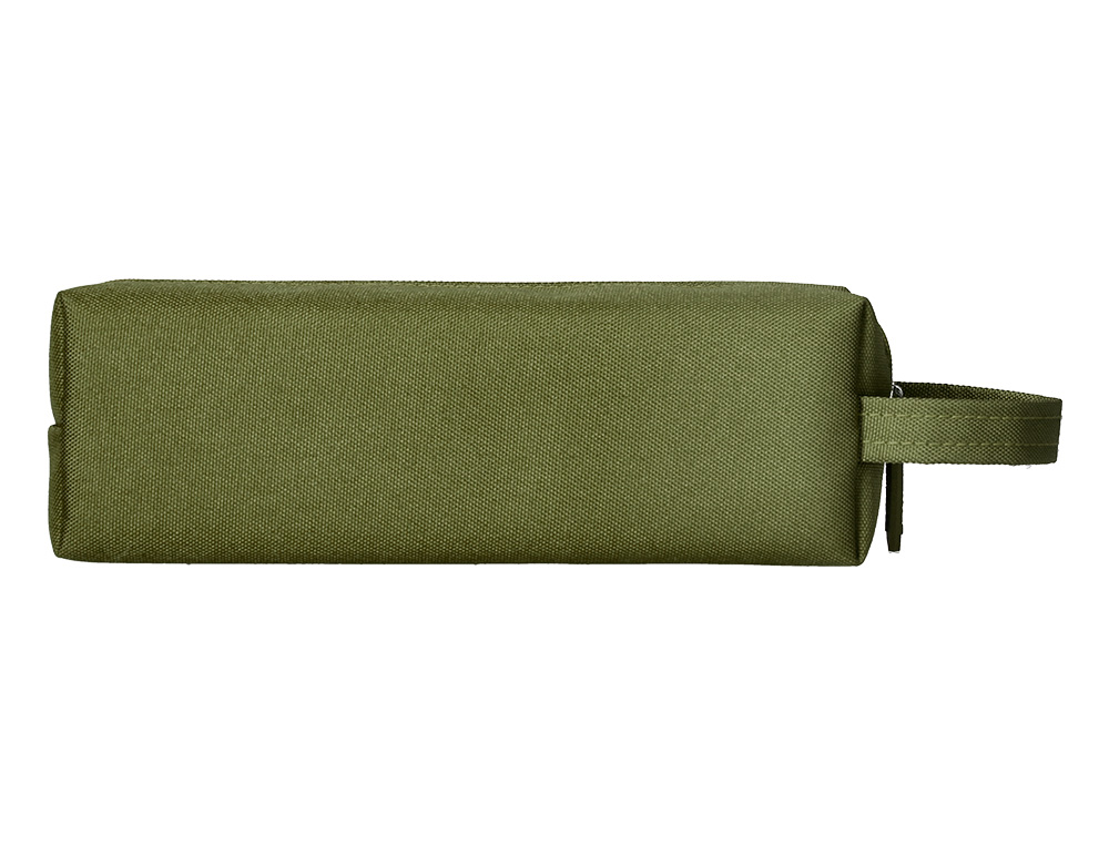 FOURRE-TOUT LIDERPAPEL 1 COMPARTIMENT AVEC ANSE 21X7CM COLORIS VERT MILITAIRE