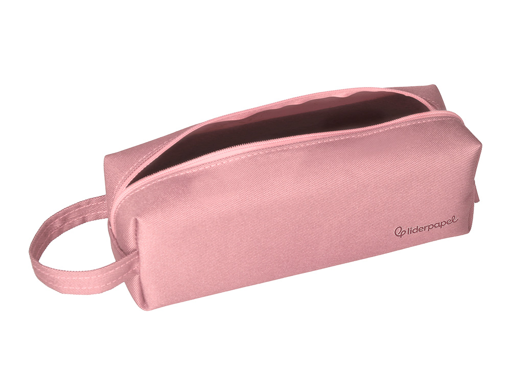 FOURRE-TOUT LIDERPAPEL 1 COMPARTIMENT AVEC ANSE 21X7CM COLORIS ROSE
