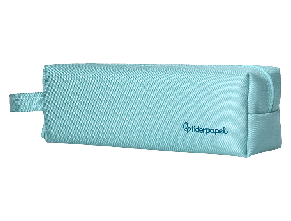 FOURRE-TOUT LIDERPAPEL 1 COMPARTIMENT AVEC ANSE 21X7CM COLORIS BLEU CELESTE