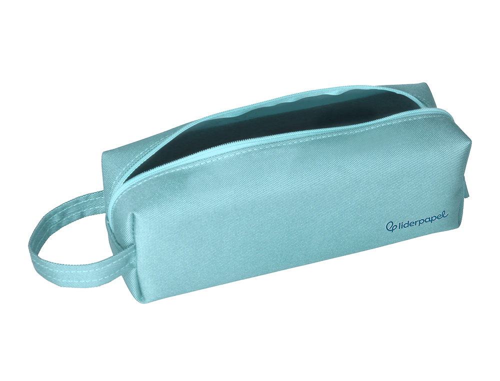 FOURRE-TOUT LIDERPAPEL 1 COMPARTIMENT AVEC ANSE 21X7CM COLORIS BLEU CELESTE