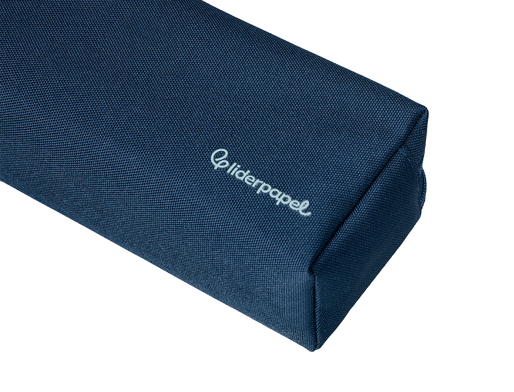 FOURRE-TOUT LIDERPAPEL RECTANGULAIRE 2 COMPARTIMENTS ANSE DE PREHENSION 21X8CM     COLORIS BLEU MARINE