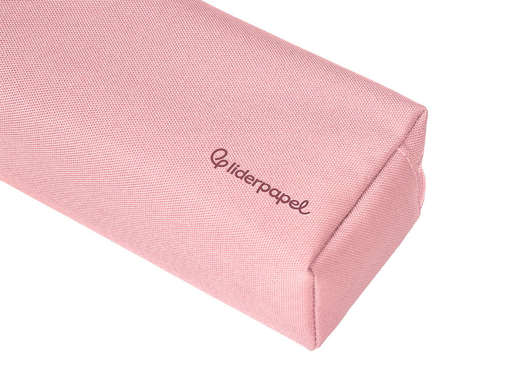 FOURRE-TOUT LIDERPAPEL RECTANGULAIRE 2 COMPARTIMENTS ANSE DE PREHENSION 21X8CM     COLORIS ROSE